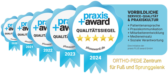 praxis+award 2020-2024 Qualitätssiegel: Vorbildliche Service-Qualität und Praxiskultur