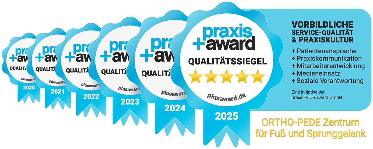 praxis+award 2020-2025 Qualitätssiegel: Vorbildliche Service-Qualität und Praxiskultur
